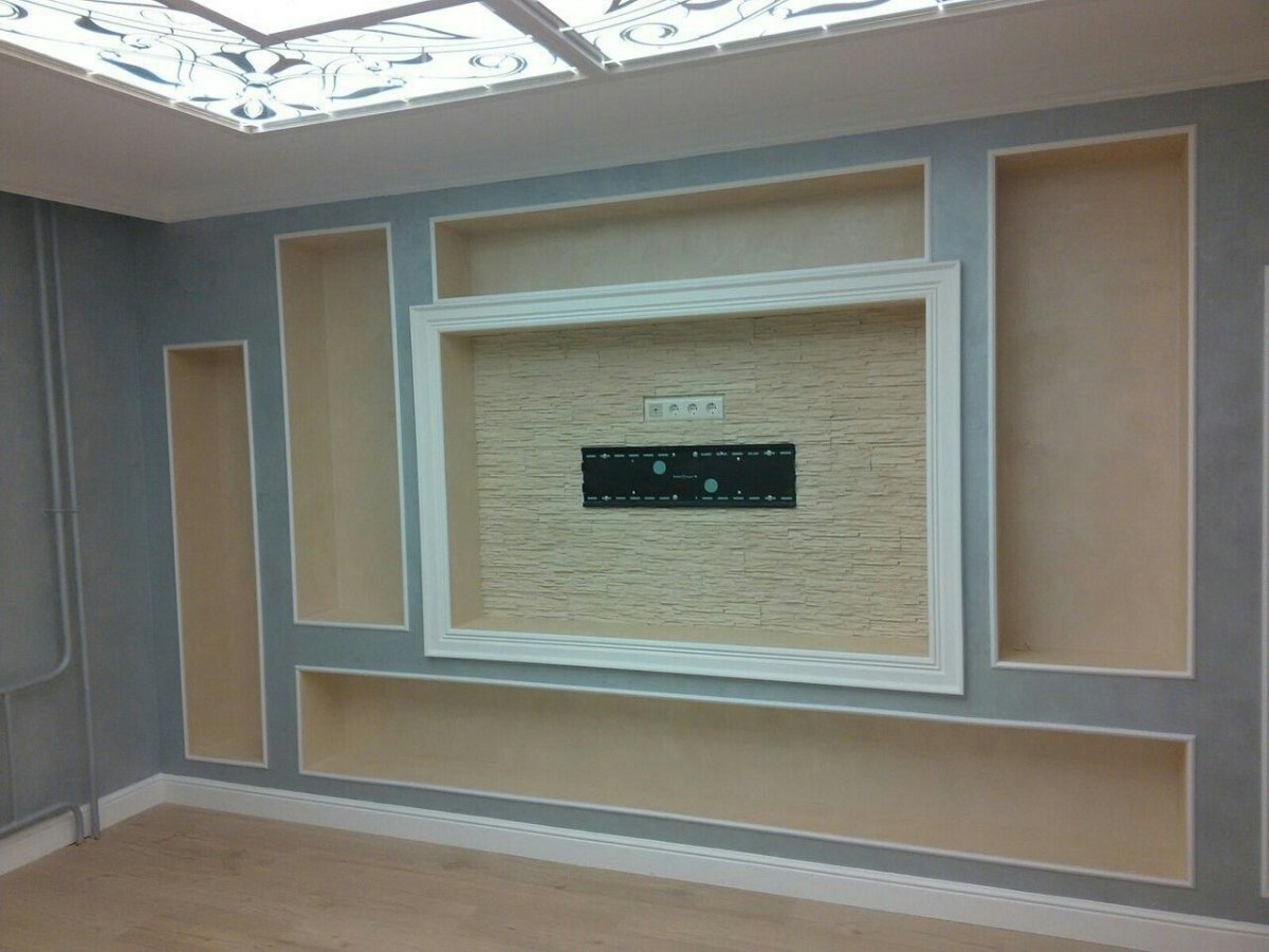 Ниша под телевизор из гипсокартона