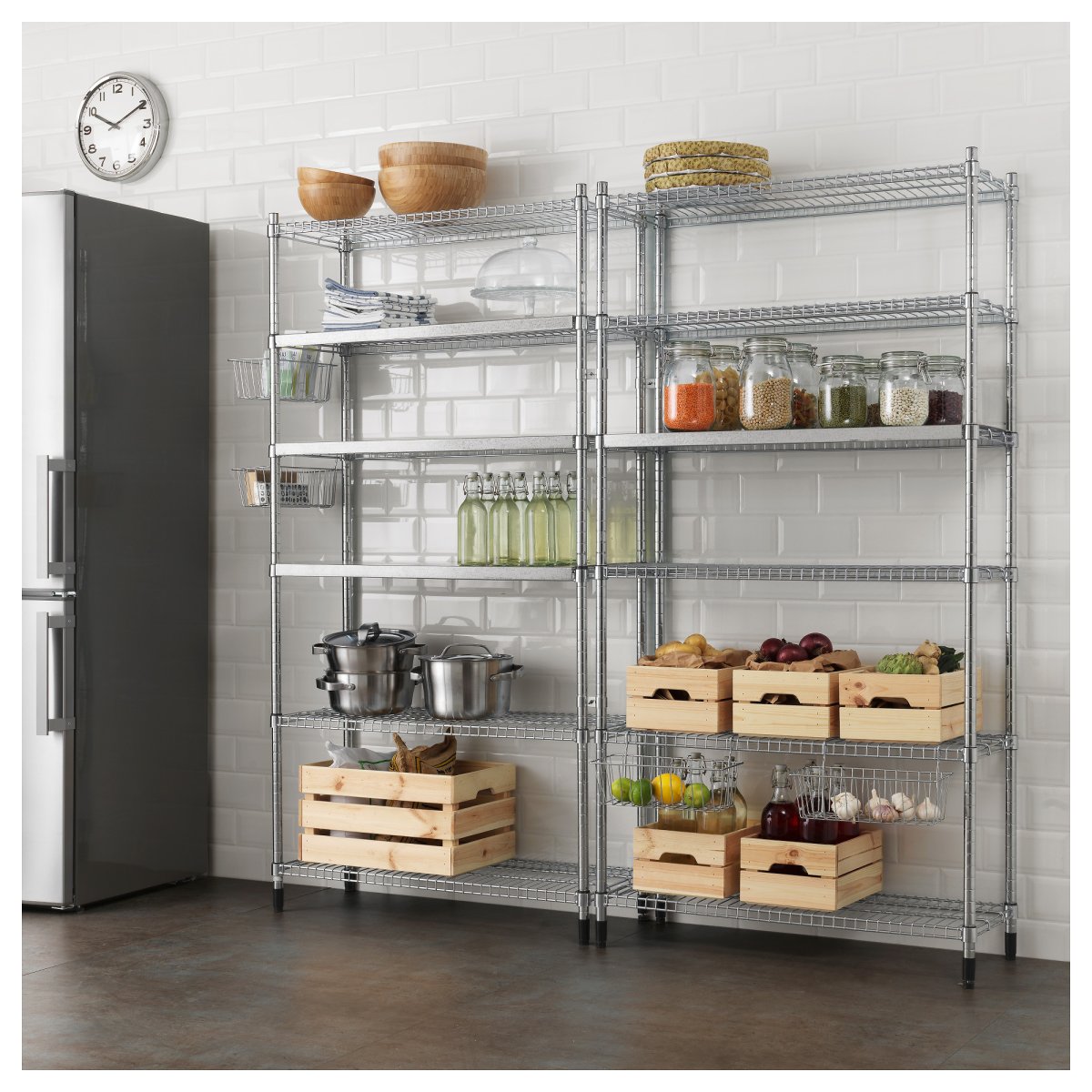 Металлические полки для кухни подвесные