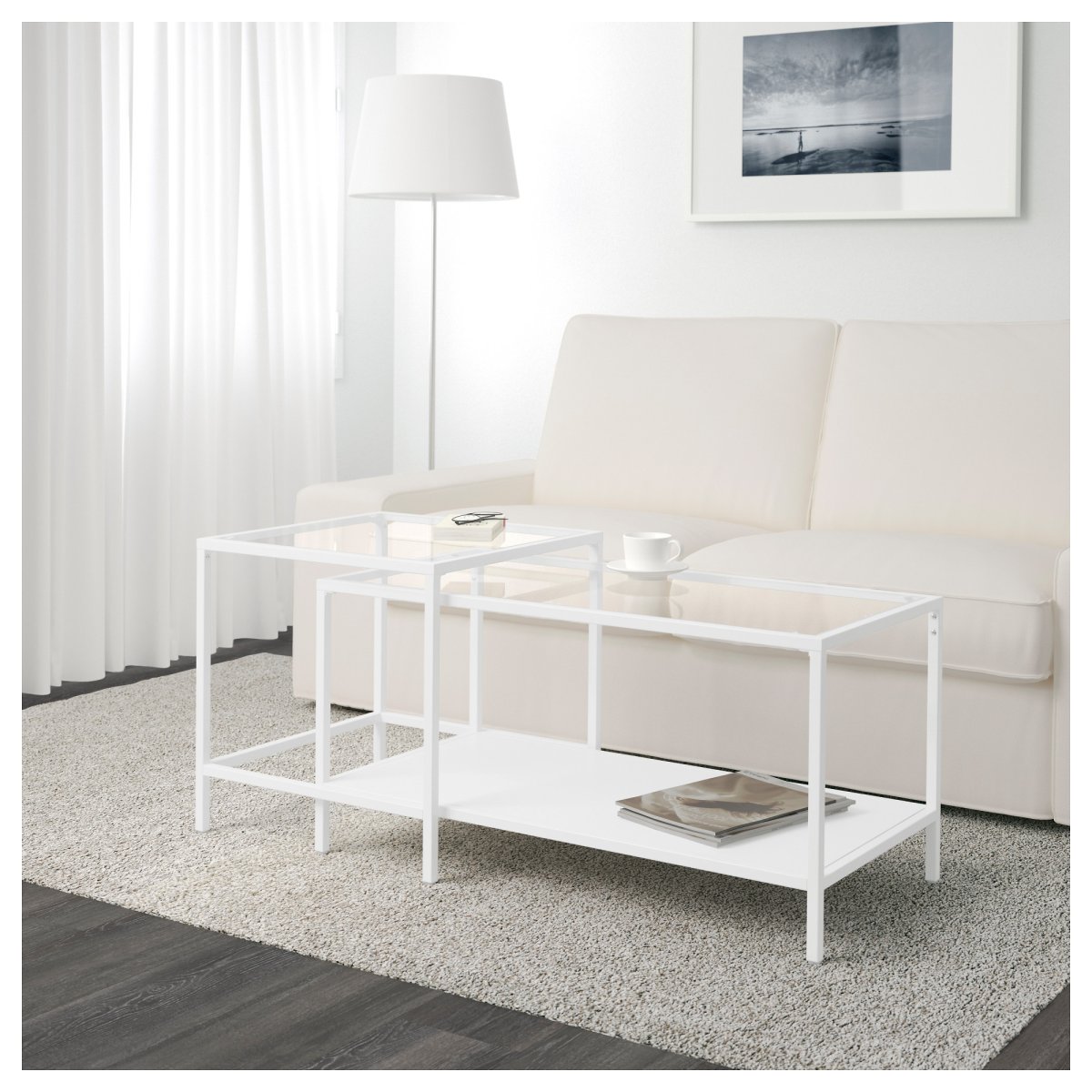 Стеклянный журнальный столик ikea