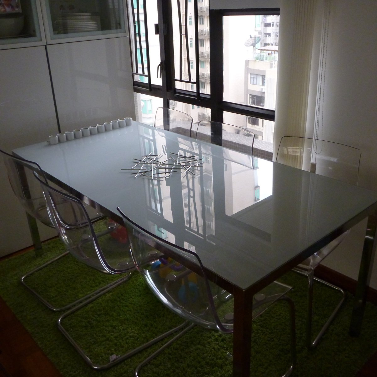 Стол обеденный стеклянный раздвижной