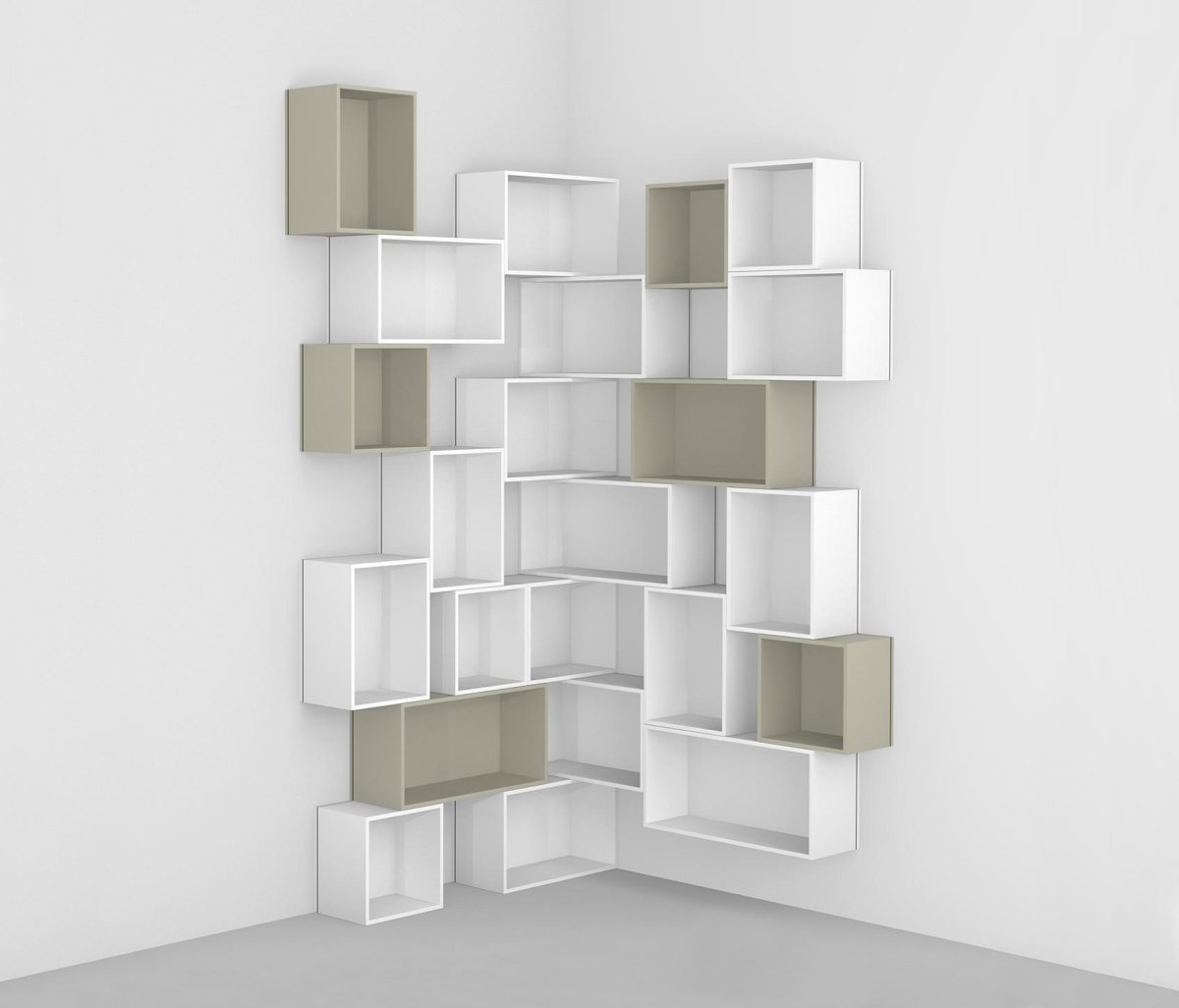 Угловая современная полка