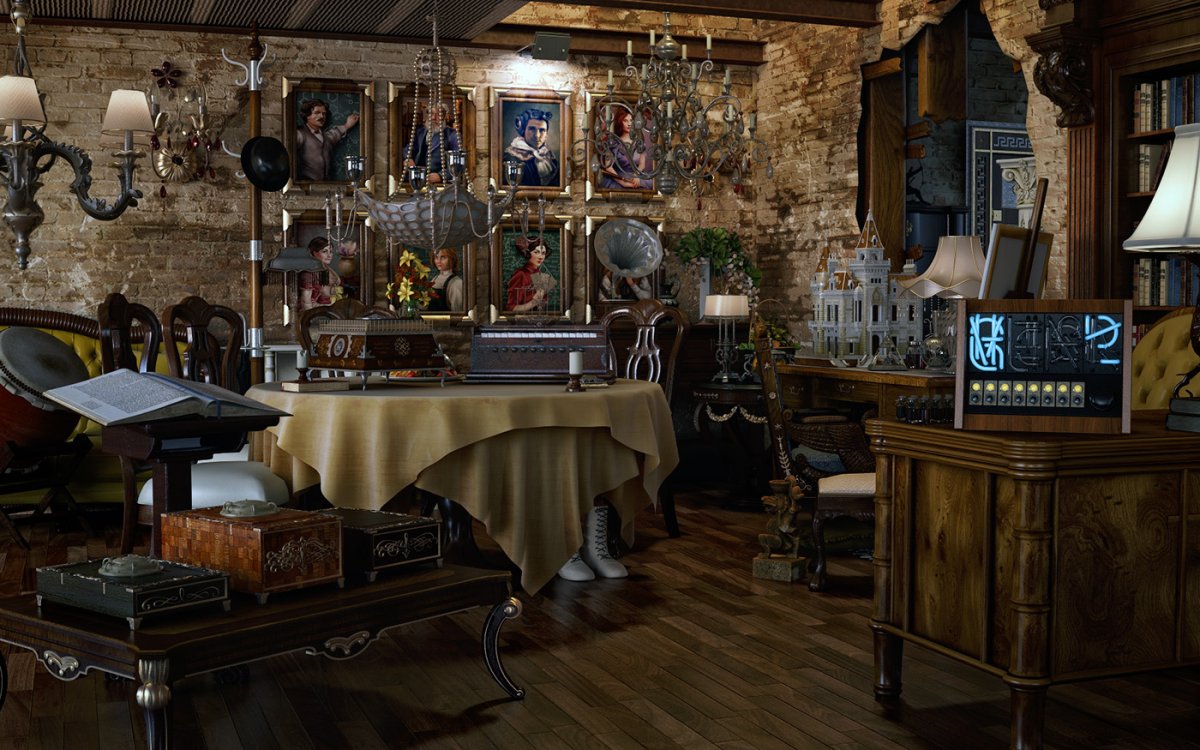 Мастерская в винтажном стиле