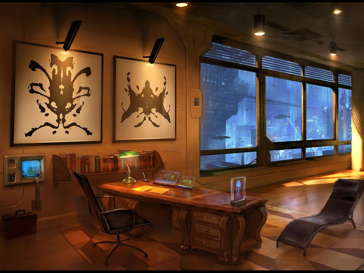 Арасака киберпанк интерьер