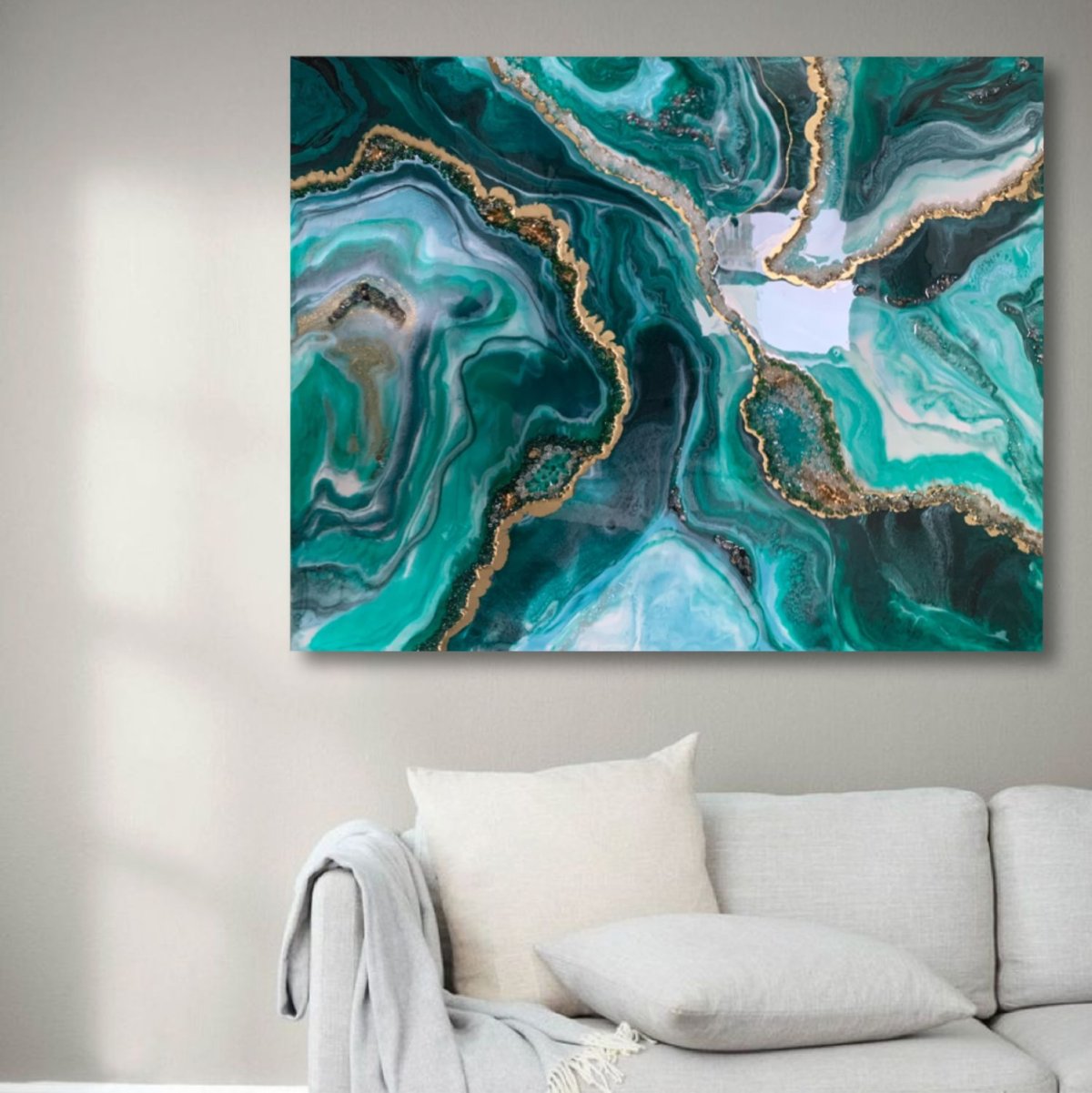 Малахитовый цвет в интерьере