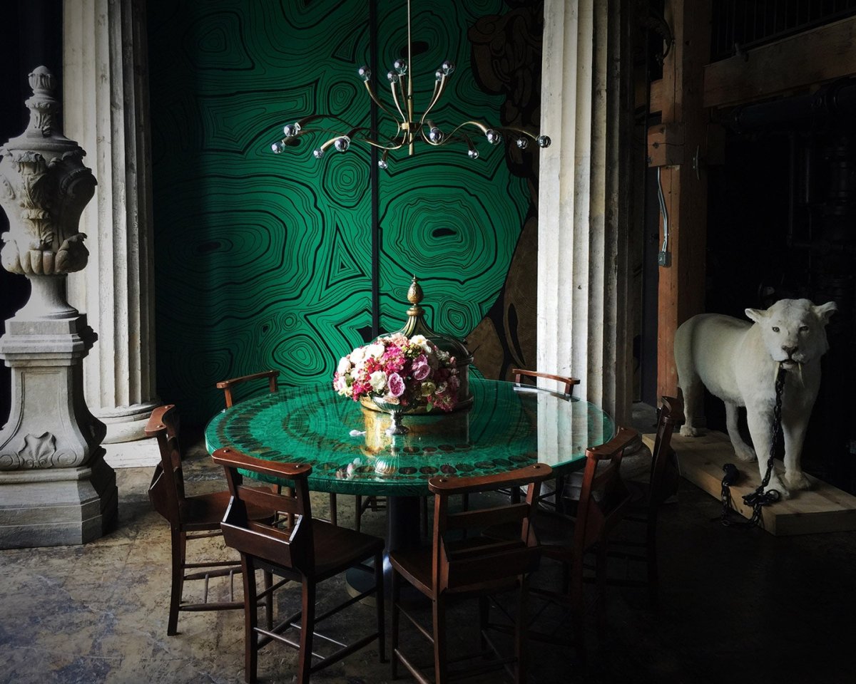 Цвет малахит в интерьере