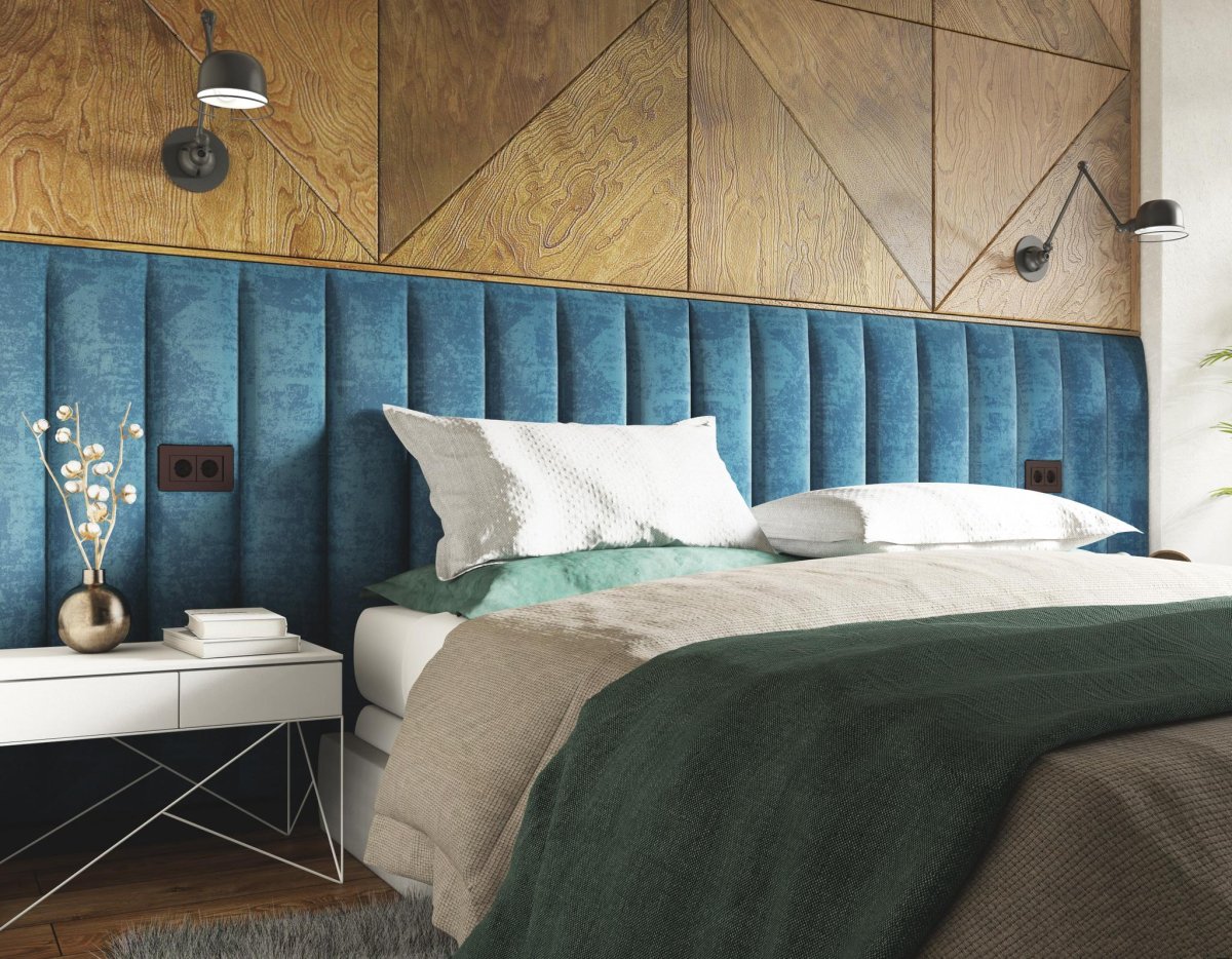 Мягкое изголовье для кровати на стену