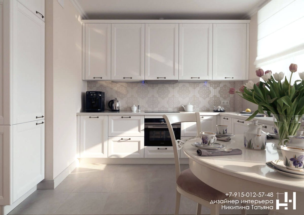 Розовая кухня в интерьере