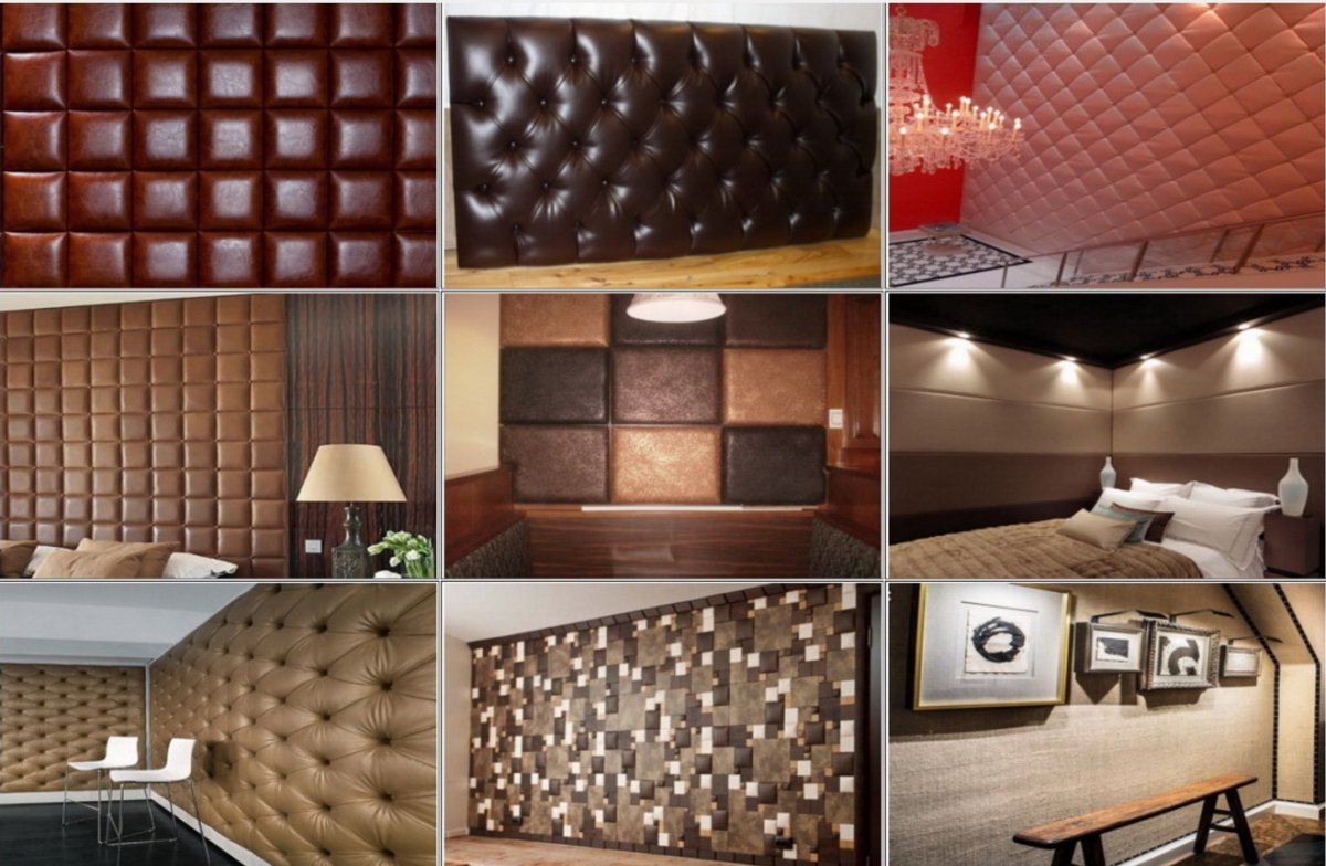 Стены обтянутые тканью