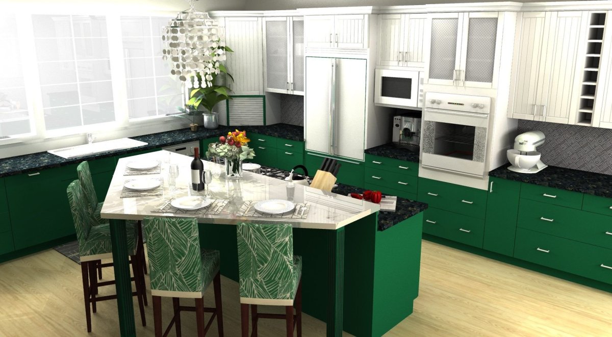 Кухня Неоклассика изумруд икеа