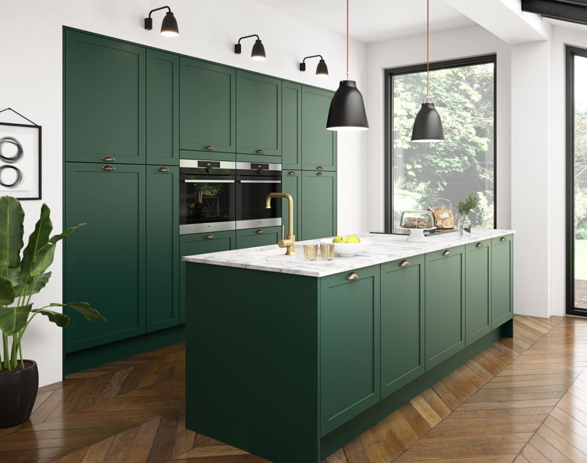 Кухня Силк изумрудный