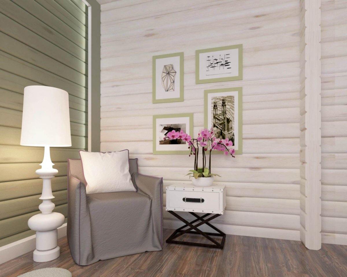 Цветная вагонка в интерьере