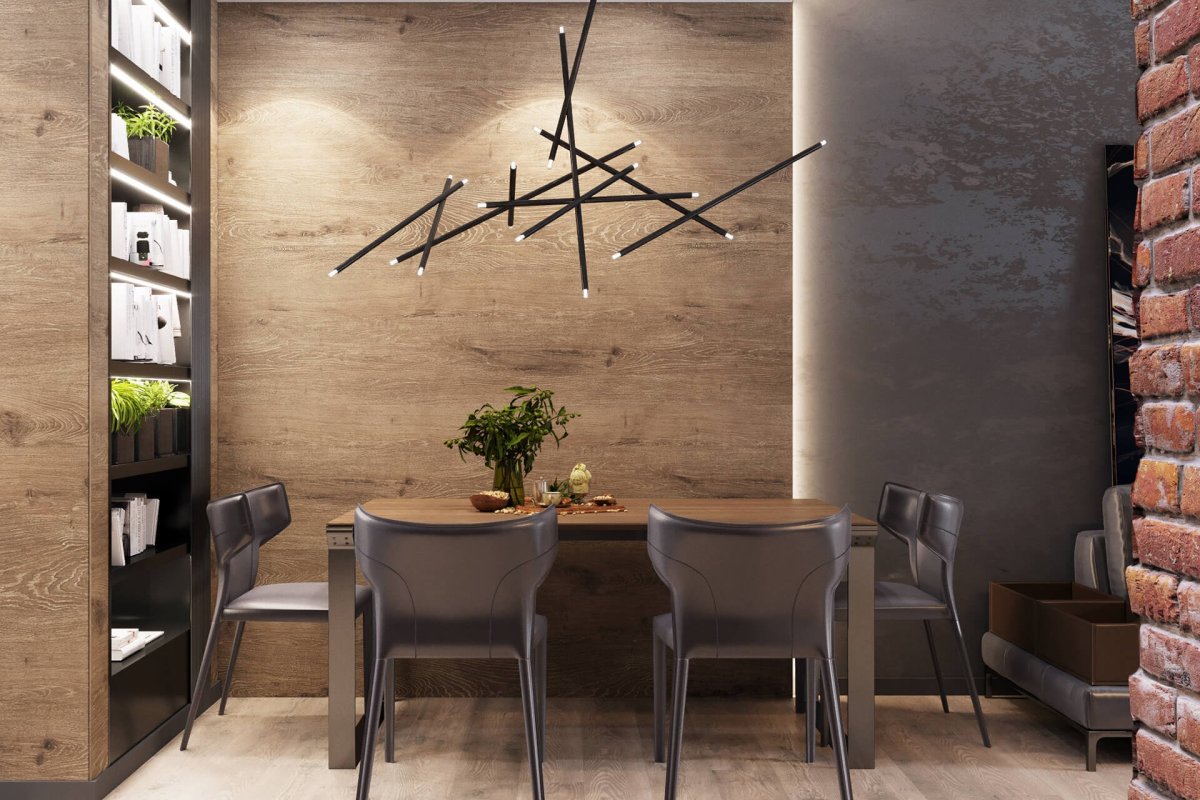 Деревянные панели в интерьере квартиры