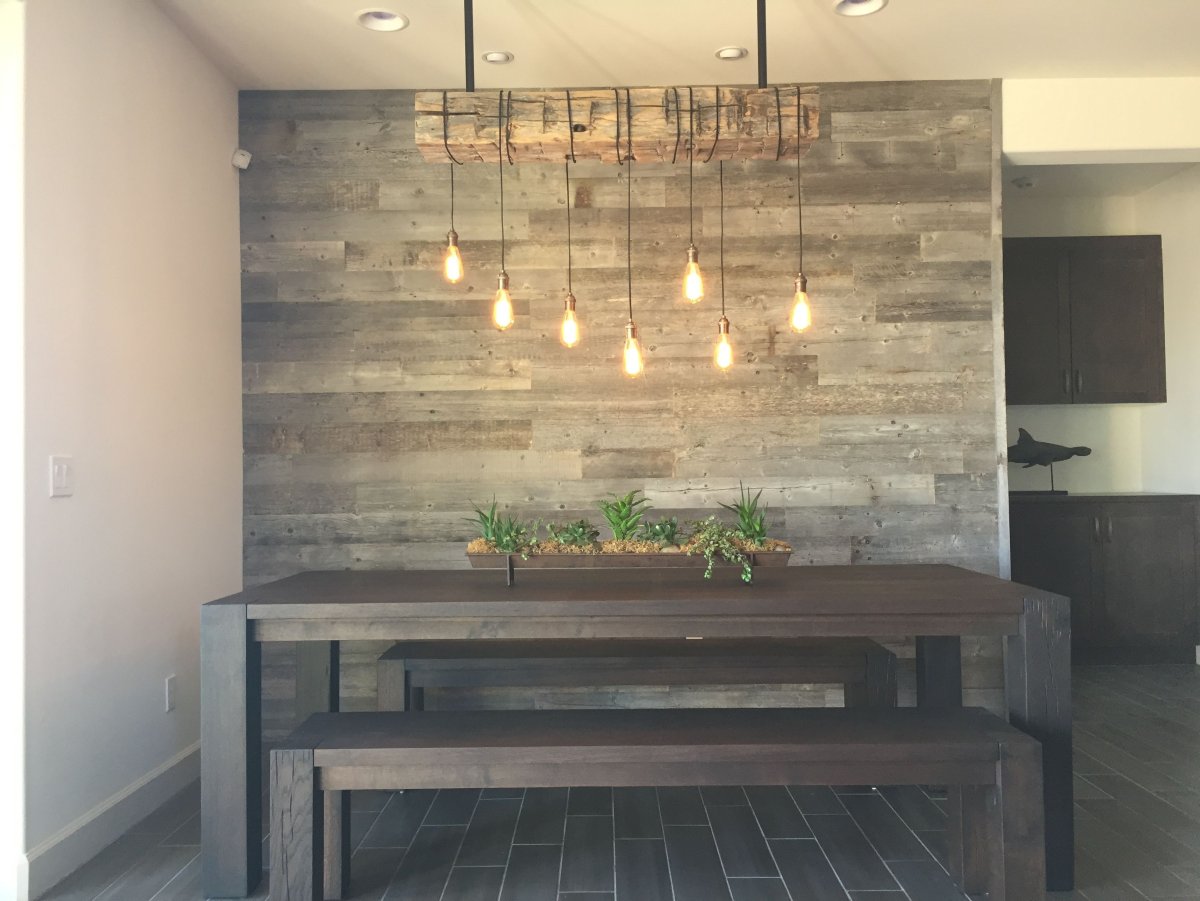 Деревянные рейки в интерьере