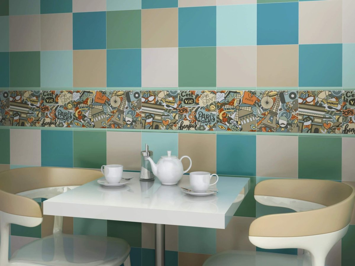 Азулежу фартук на кухне