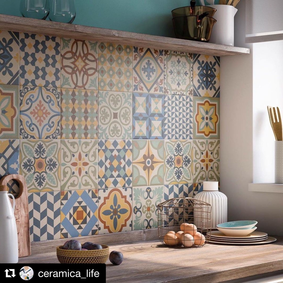 Обои майолика