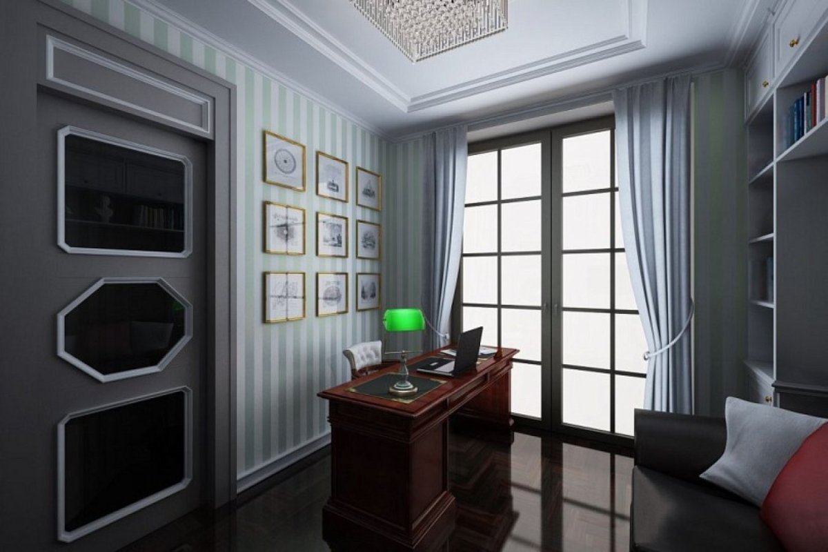 Люстры в интерьере кабинета