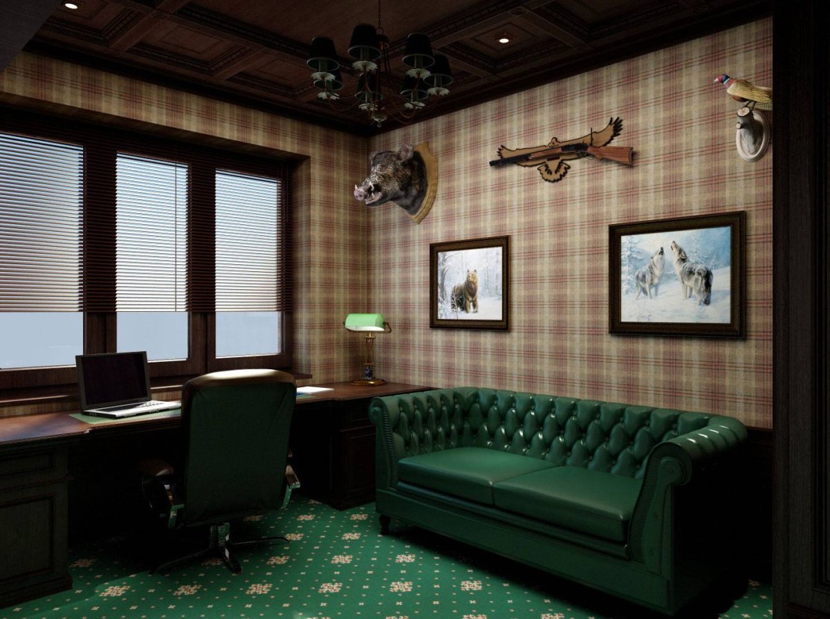 Мужской кабинет интерьер