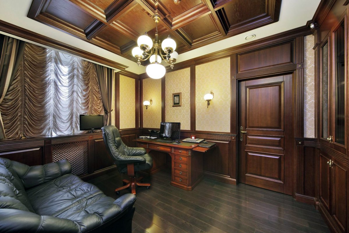 Отделка стен кабинета руководителя