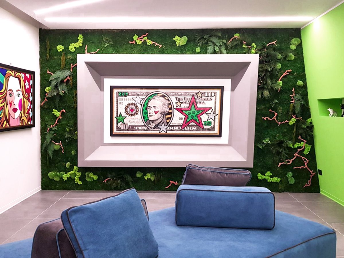 Стабилизированный мох в интерьере