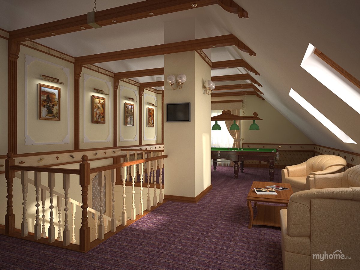 Потолочные балки в интерьере