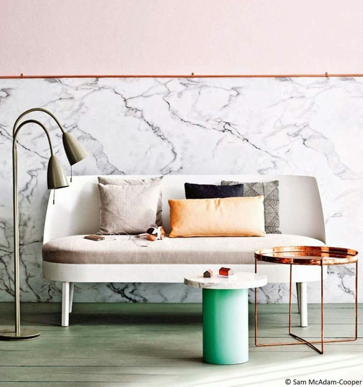 Розовый мрамор в интерьере