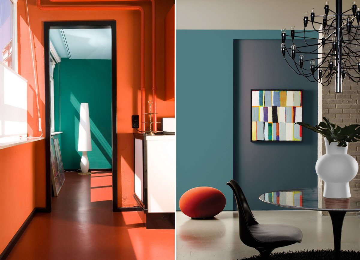 Яркий ковер в интерьере