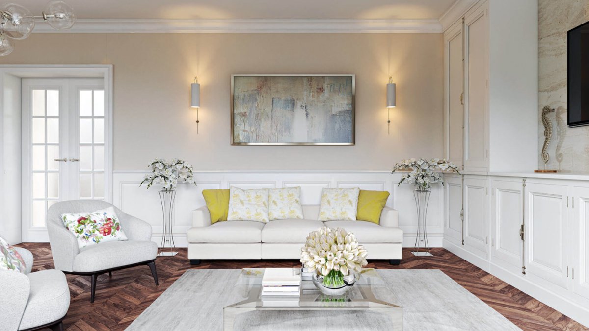 Розовый камин в интерьере