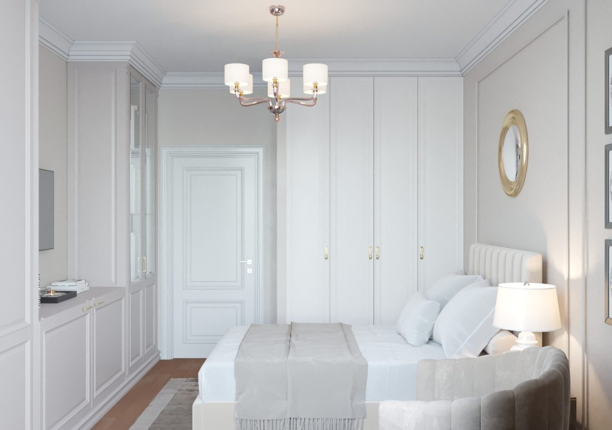 Жемчужно-серый цвет стен