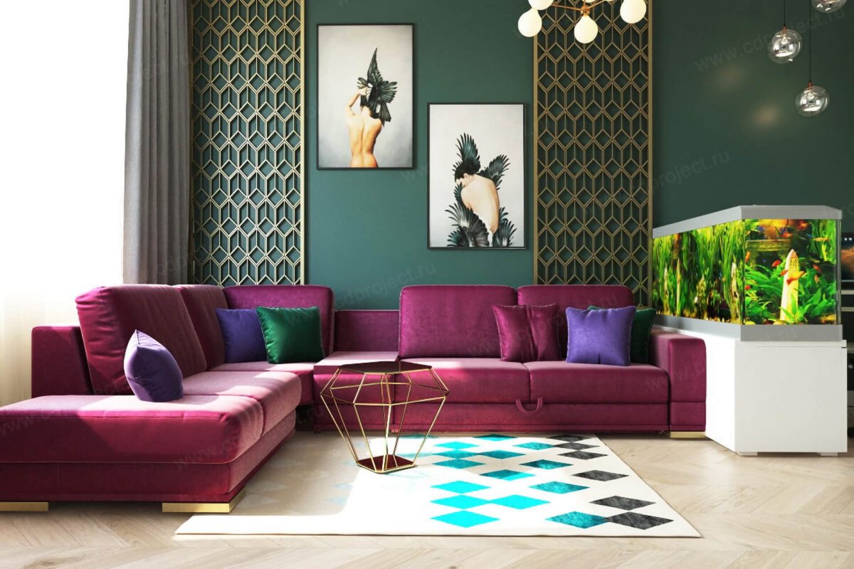 Сиреневый интерьер