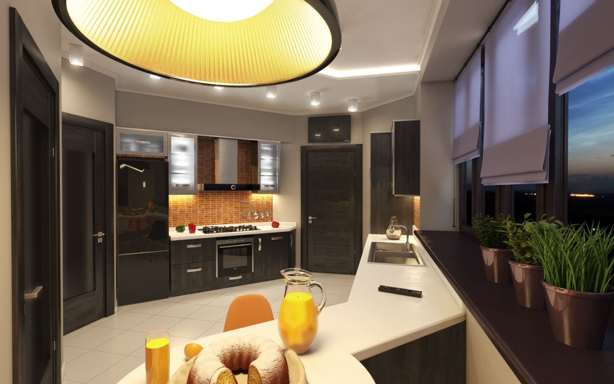 Кухни со сложной геометрией