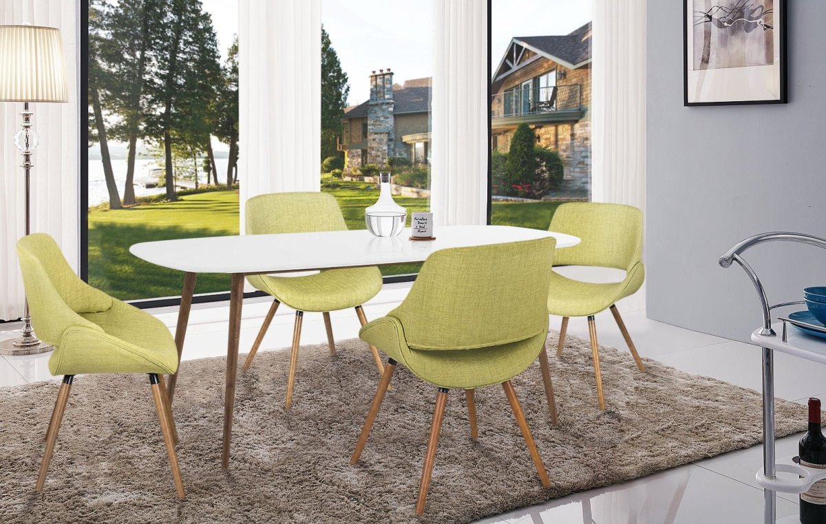 Оливковые стулья в интерьере