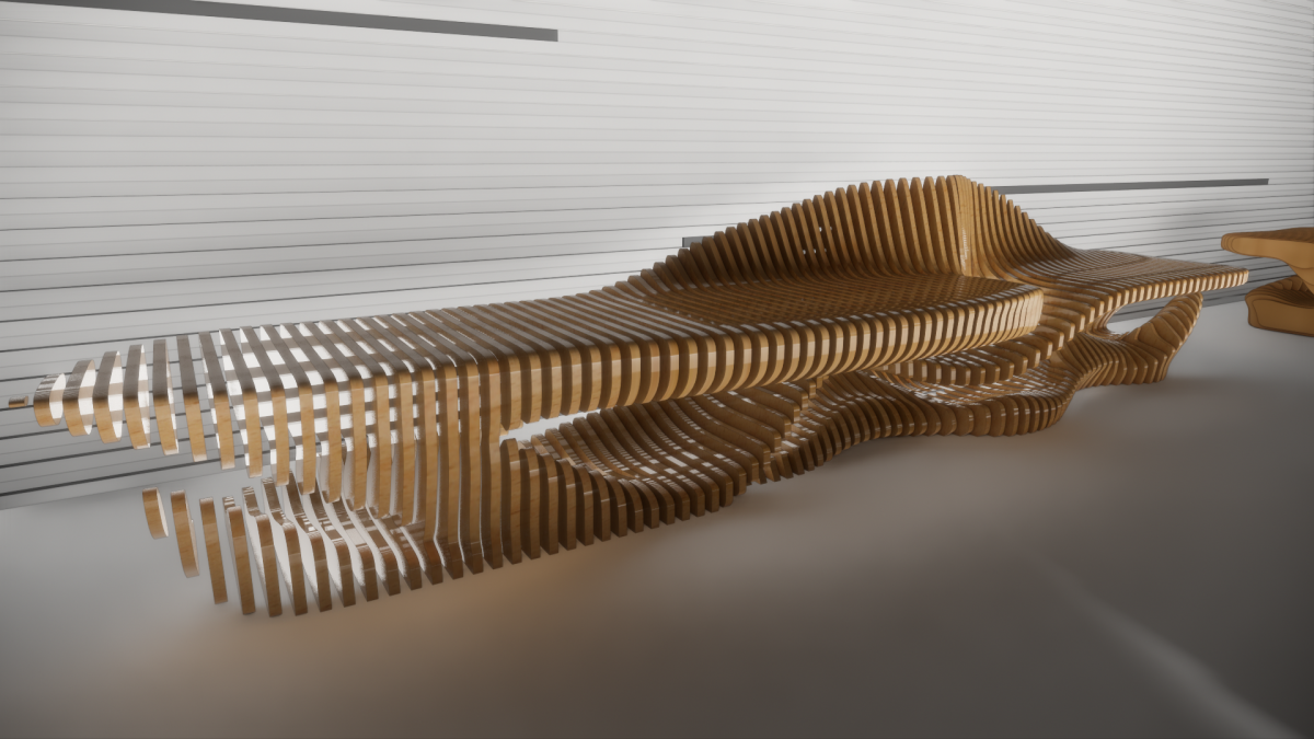 Параметрическая скамья "parametrica Bench w-2.1