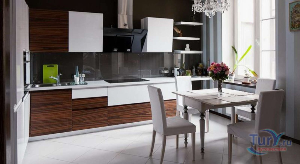 Кухня кофейного цвета
