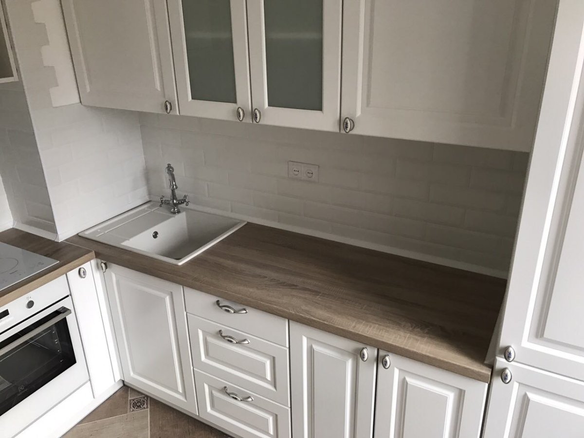 Столешница дуб сонома белая мойка