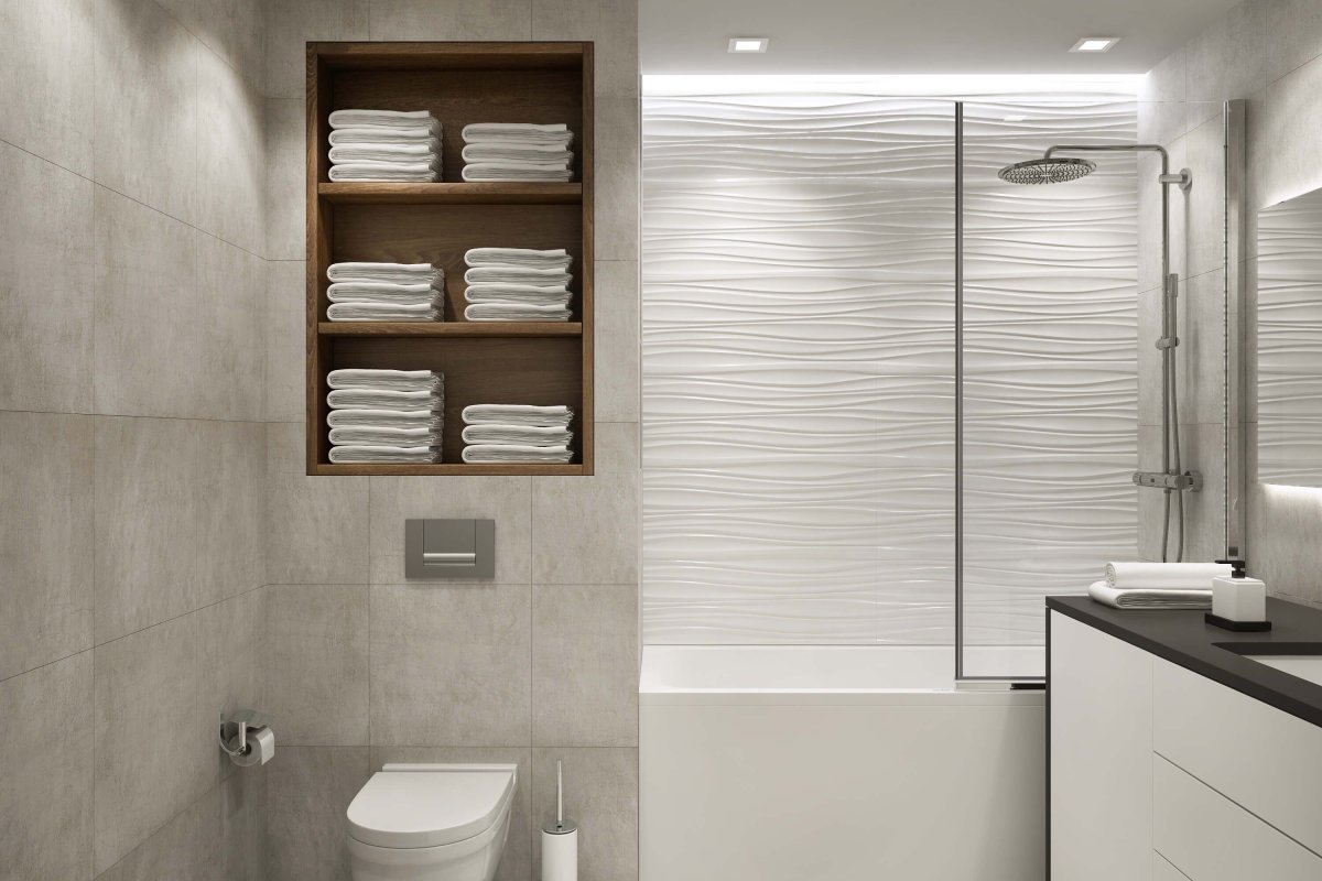 Полки над инсталляцией