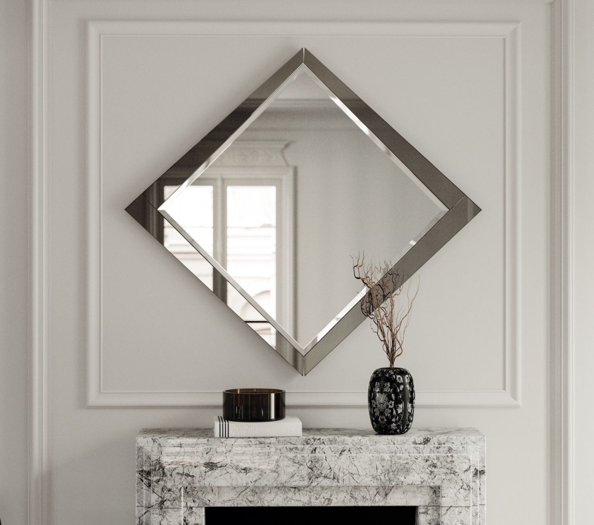 Темные окна в интерьере