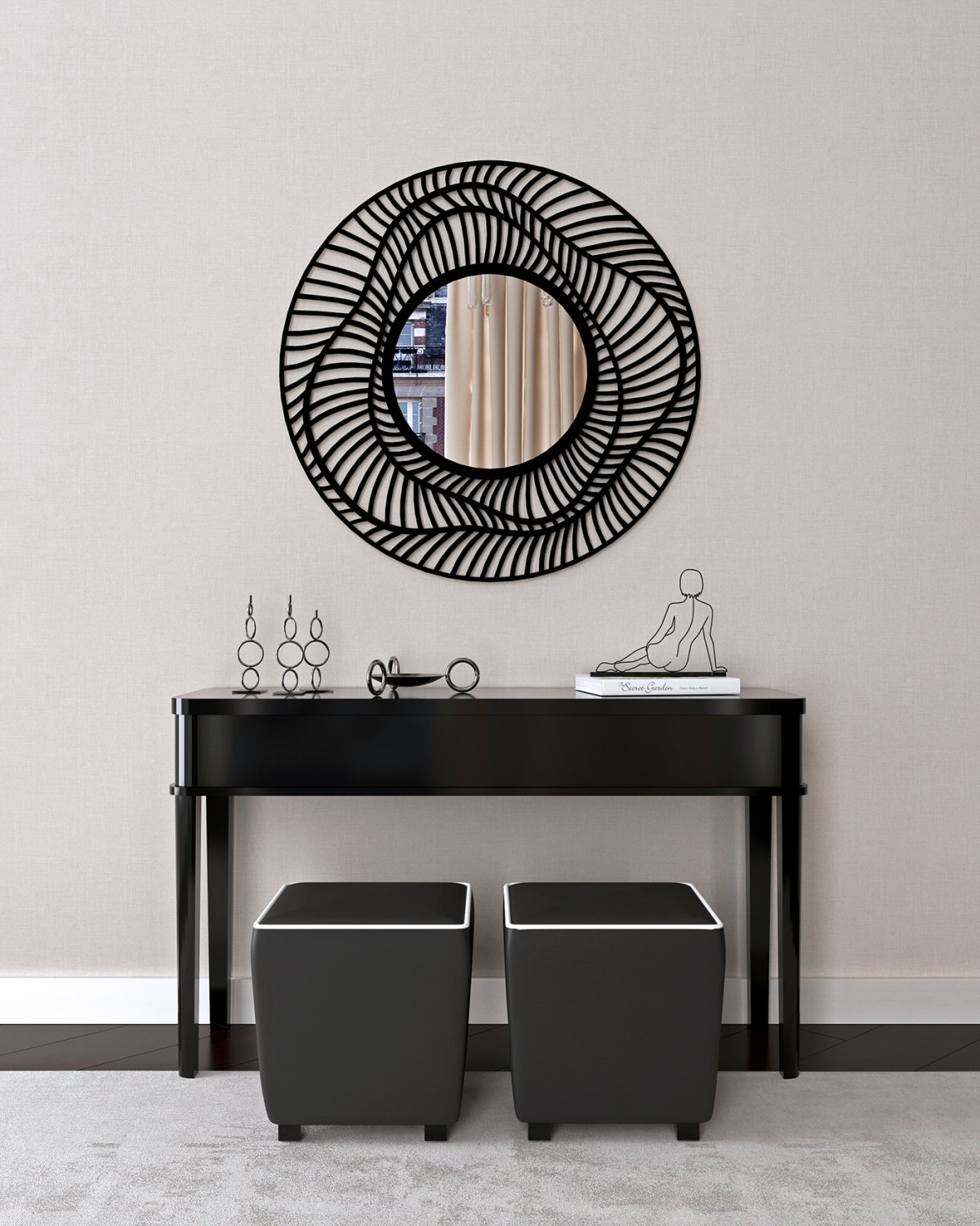 Круглые рамки в интерьере