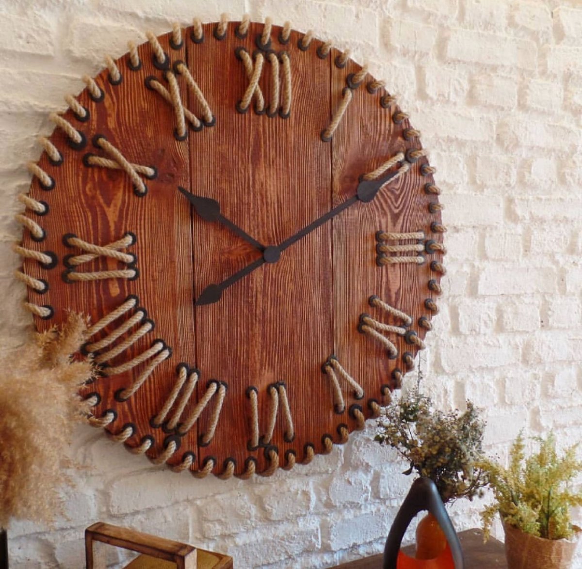 Деревянные часы для кухни