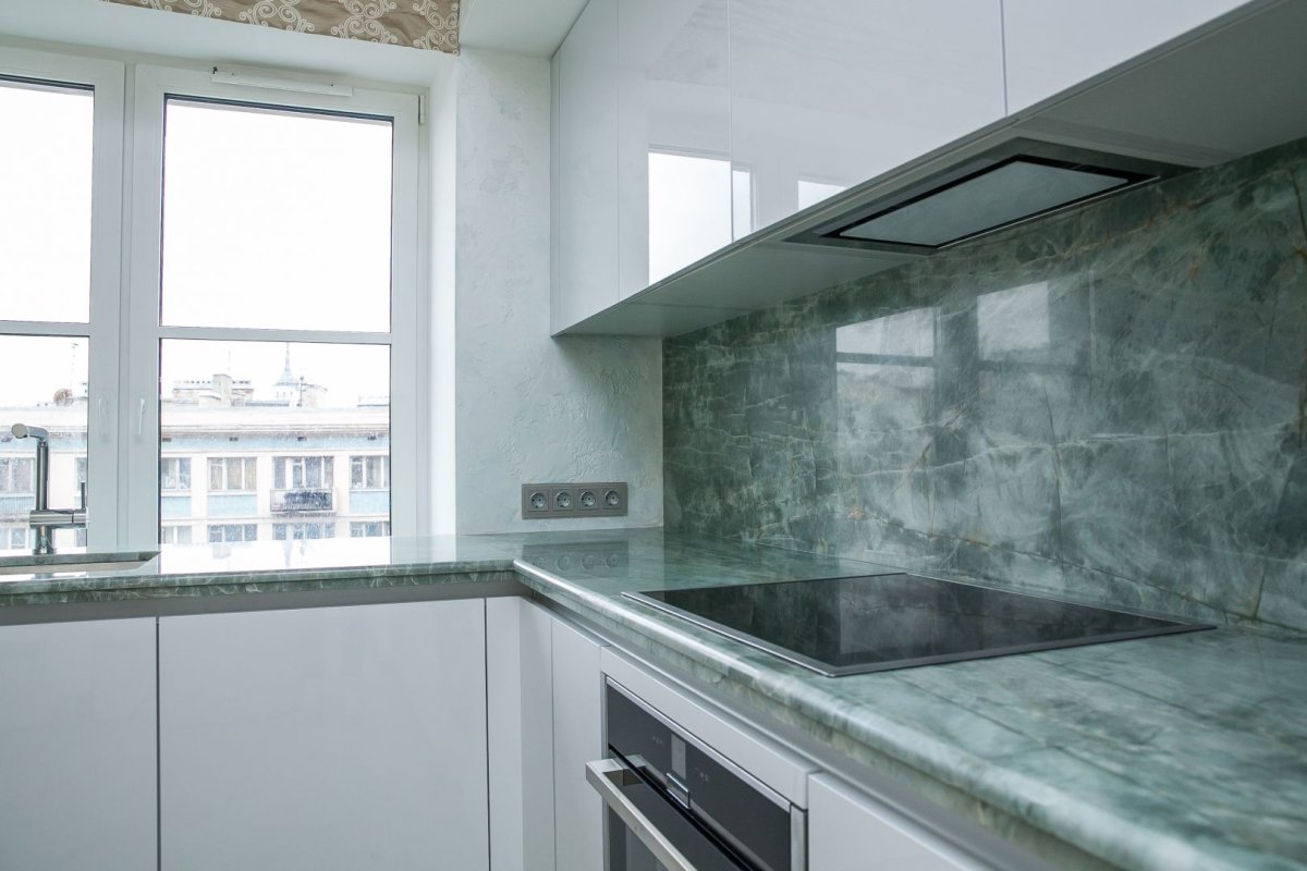 Кварцит Opal White