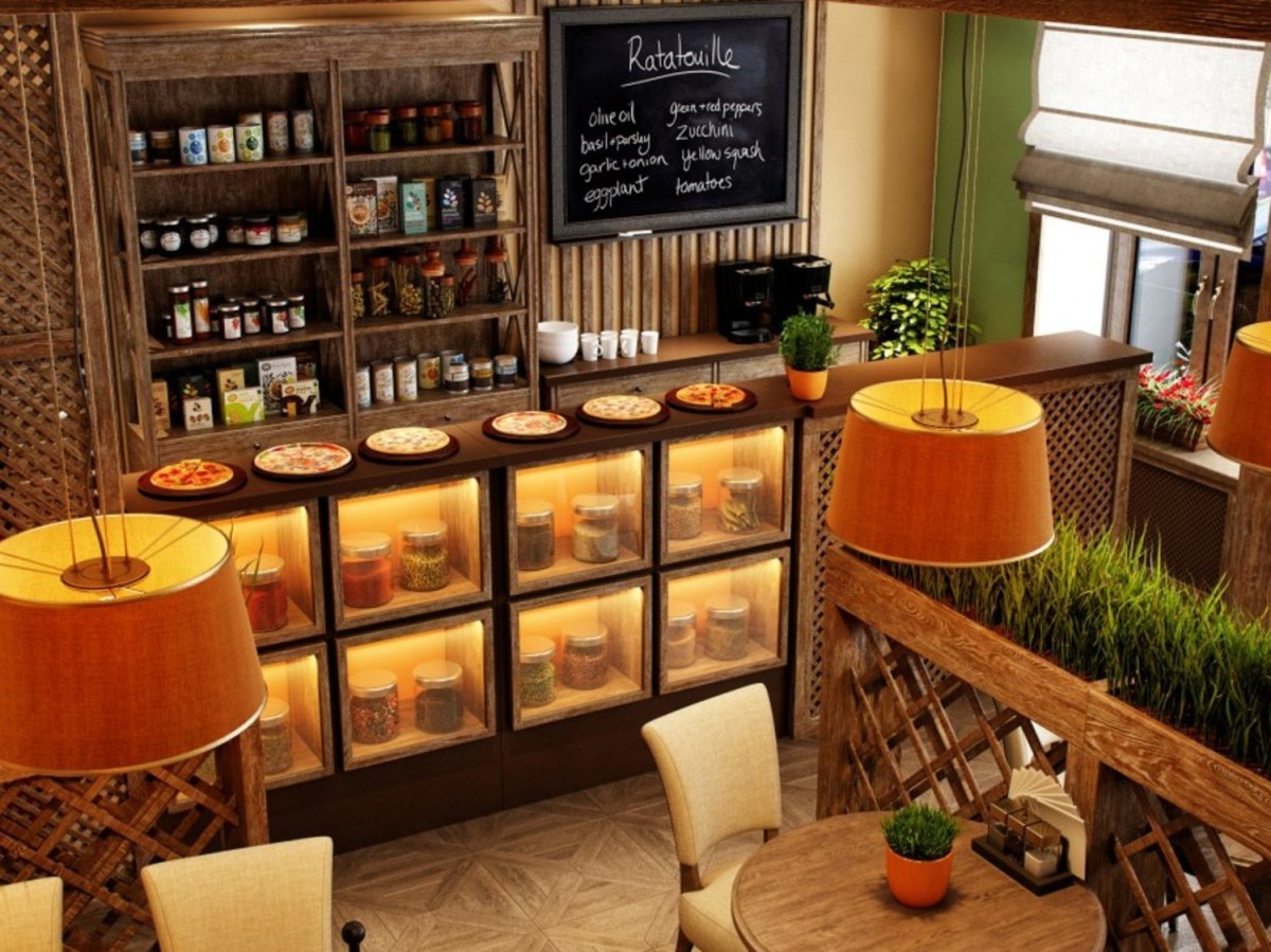 Интерьер кофейни кондитерской