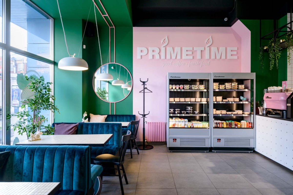 Интерьер мини кофейни