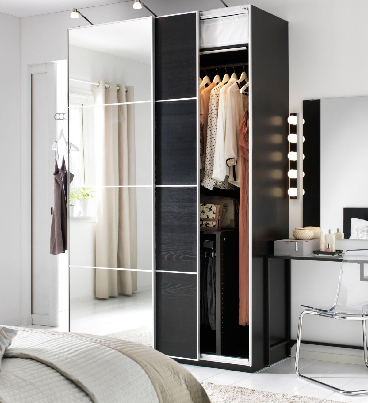 Sona Wardrobe with 4 Doors (natural Mirror) шкаф 4 двери