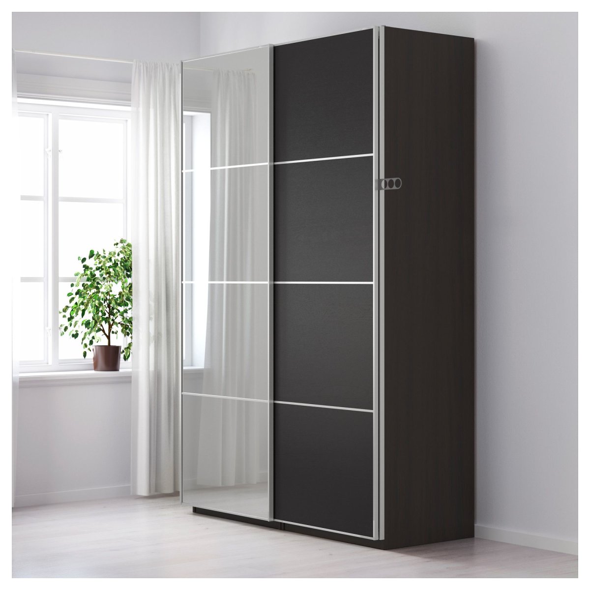 Гардероб зеркальный шкаф в спальню