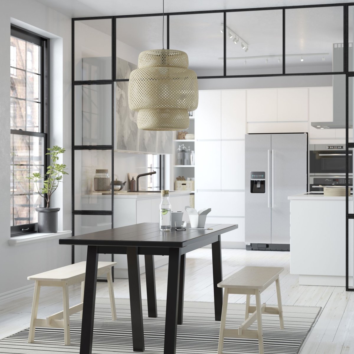 Кухня икеа Воксторп графит