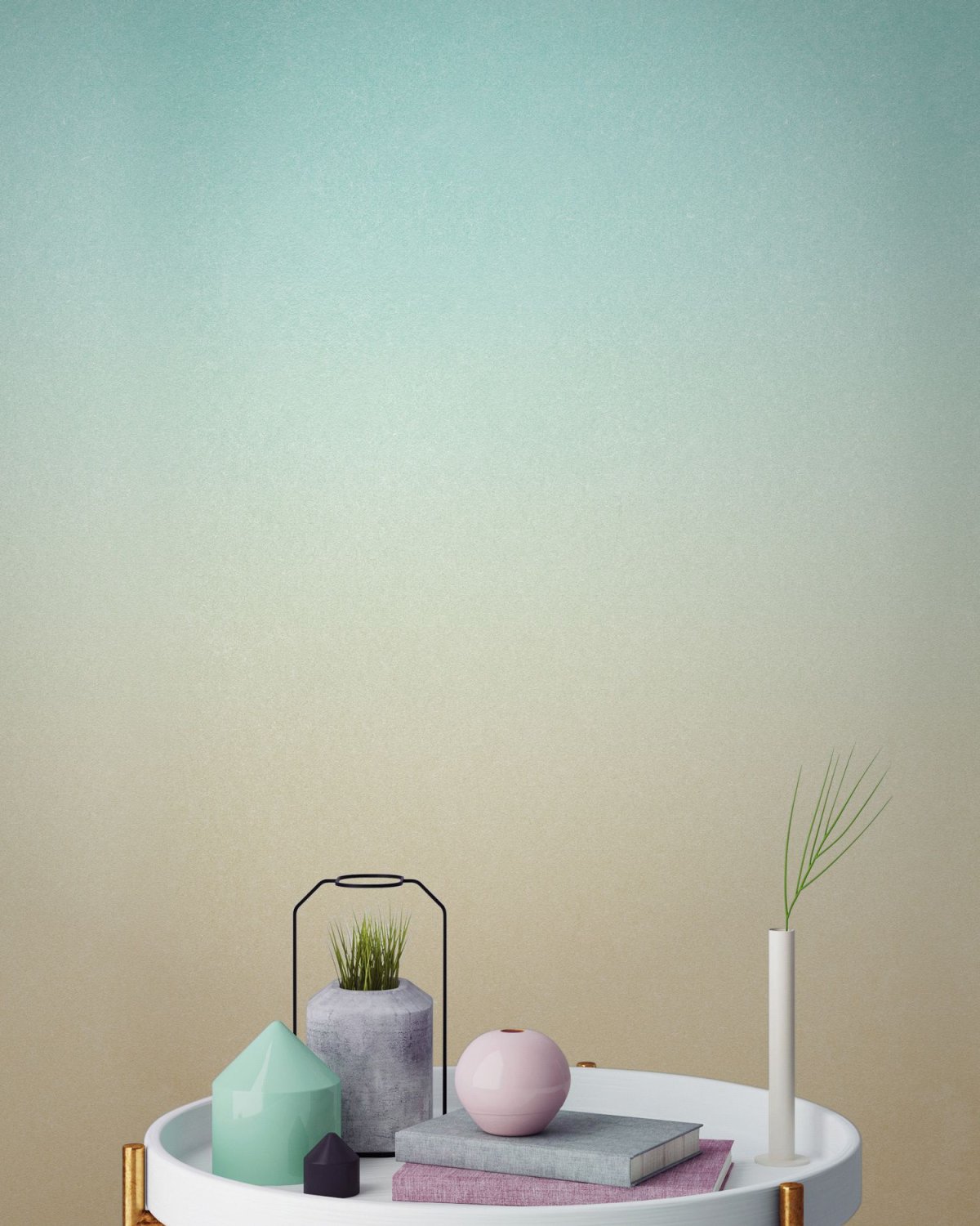 Градиентные обои в интерьере