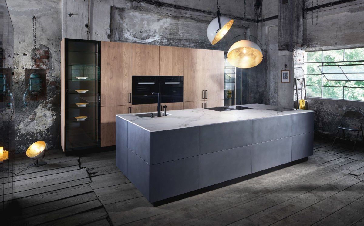 Кухни лофт дерево бетон