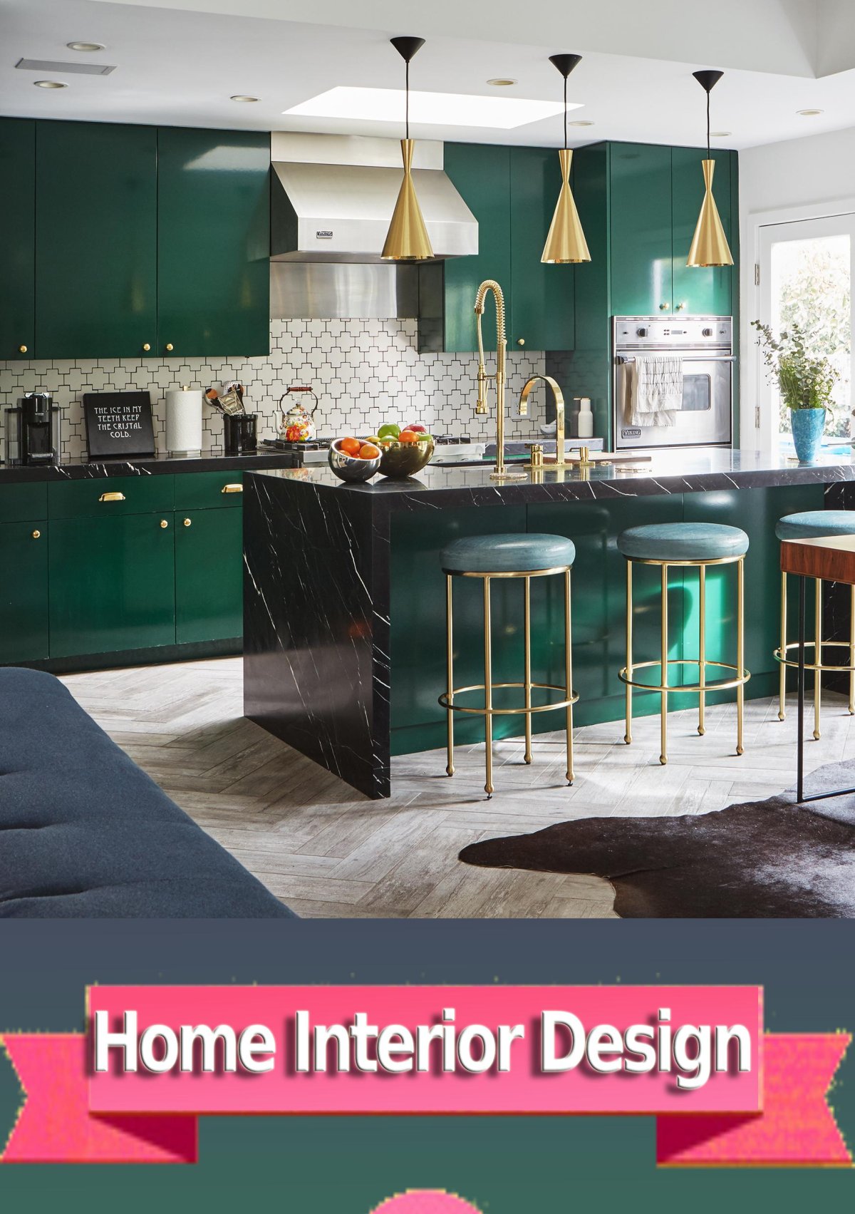 Цвет малахит в интерьере