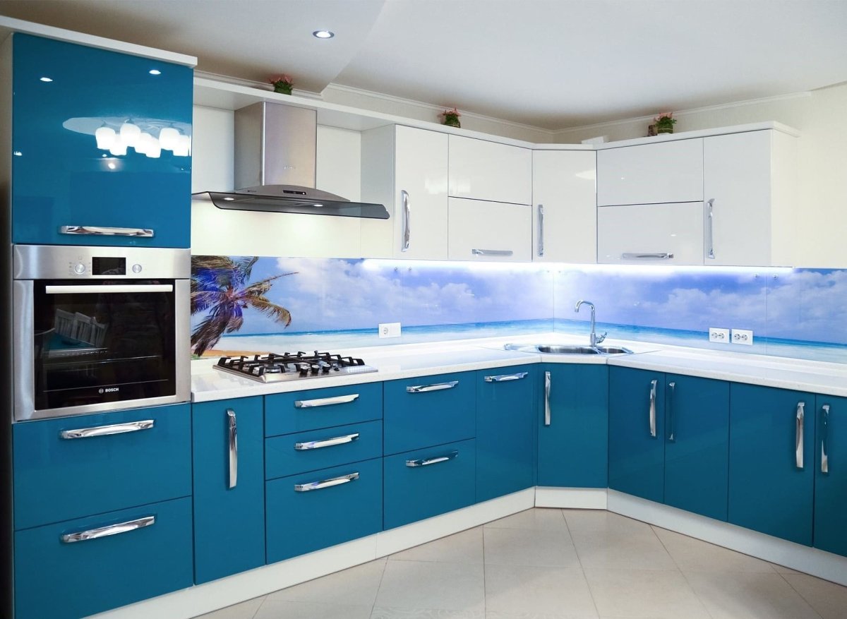 Кухонный гарнитур «Симпл» бирюза