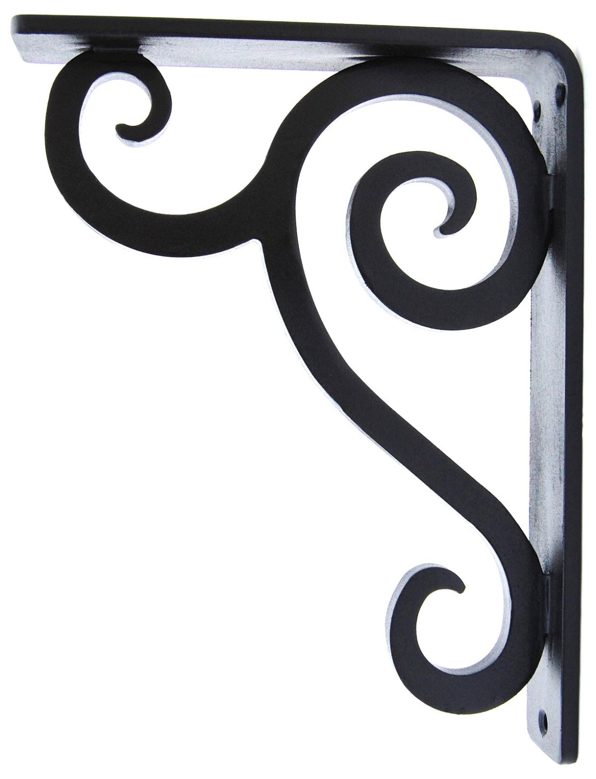 Деревянная полка с кованными держателями