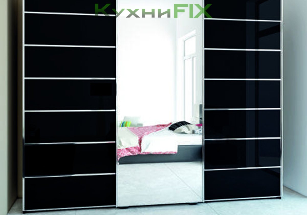 Шкаф купе черный